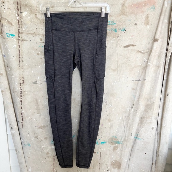 Lululemon Speed Up Tight Full-On Luxtreme Brushed 28", Heathered Black - Picture 2 of 4